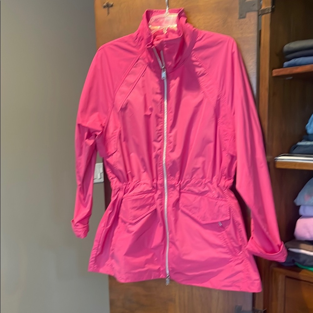 Athleta Westerly Pink Jacket/Windbreaker SZ L